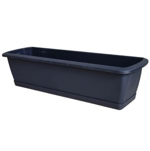 Skrzynka balkonowa Respana Set 60cm antracytowa - doniczka z podstawką