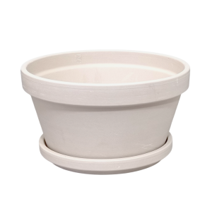 Doniczka gliniana Misa K Granit 22cm - donica ceramiczna z podstawką