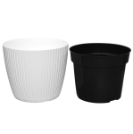 Doniczka Lamia 18cm biała - osłonka z wkładem do uprawy roślin