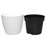 Doniczka Lamia 20cm biała - osłonka z wkładem do uprawy roślin