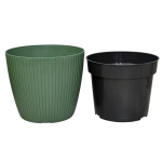 Doniczka Lamia 20cm zielona pinia - osłonka z wkładem do uprawy roślin