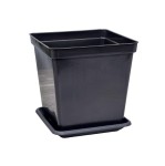 Doniczka produkcyjna kwadratowa 15cm 2,5L S2.5 z podstawką