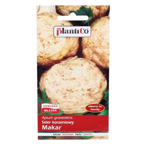Seler korzeniowy MAKAR - średnio wczesny, duży - nasiona PlantiCo 1g