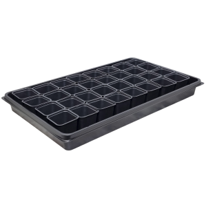 Rozsadnik HORTI 32 SADZONKI - kuweta do uprawy + doniczki kwadratowe 6cm