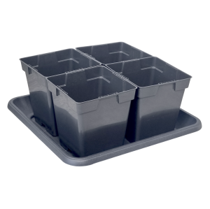 Rozsadnik HORTI 4 IGLAKI - doniczki produkcyjne kwadratowe P11 z podstawką