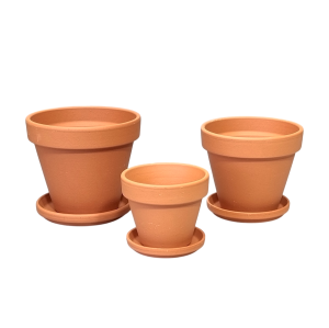 Doniczki gliniane Terakota NATUR - zestaw 3 doniczek - 7cm, 9cm i 10cm