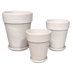 Doniczki gliniane Terakota GRANIT XL - zestaw 3 doniczek - 15cm 17cm i 22cm