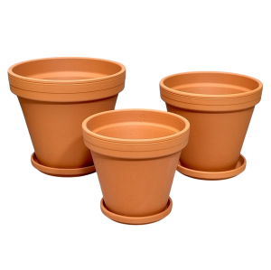 Doniczki gliniane Terakota NATUR - zestaw 3 doniczek - 16cm, 17cm i 20cm