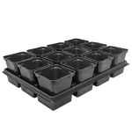 Rozsadnik HORTI-12/9/KW paleta rozsadowa + doniczki produkcyjne kwadratowe