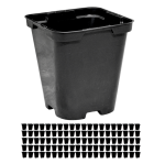 Doniczki produkcyjne P9 DonKwiat SR0.5A 0,5L 9cm kwadratowe czarne x 100