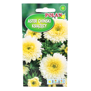 Aster chiński KSIĄŻĘCY BIAŁY - nasiona kwiatów Polan 1g