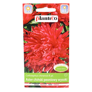 ASTER PEONIOWY wysoki CZERWONY nasiona kwiatów 1g