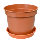 Doniczka produkcyjna 5L 23cm RS5R terakota - donica uprawowa z podstawką