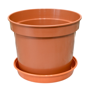 Doniczka produkcyjna 5L 23cm RS5R terakota - donica uprawowa z podstawką