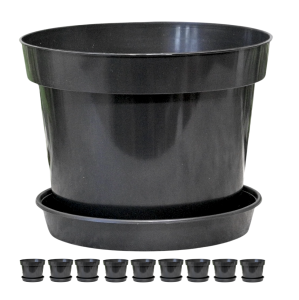 Doniczki 10L 28cm OK RS10 z podstawkami x10szt. - na pomidory ogórki iglaki