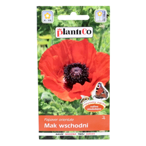 MAK WSCHODNI CZERWONY, Papaver orientalis - nasiona kwiatów Plantico 0,5g
