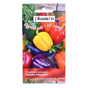 Papryka MIESZANKA ODMIAN - czerwona fioletowa żółta - nasiona Plantico 0,4g