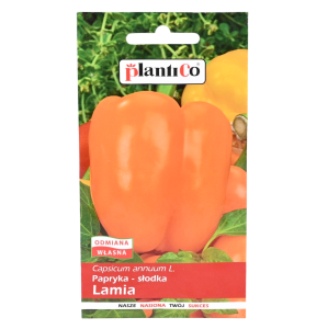 Papryka LAMIA - słodka pomarańczowa typu blok - nasiona PlantiCo 0,5g