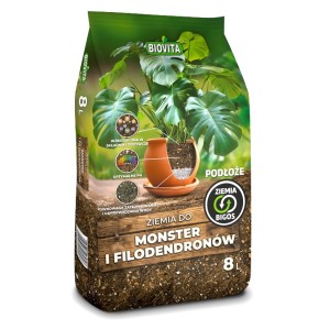 Ziemia Biovita BIGOS DO MONSTERY i FILODENDRONA 8L - przepuszczalne podłoże