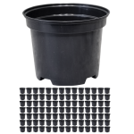 Doniczki produkcyjne 0,5L 11cm DonKwiat RS0.5 czarne okrągłe x 100szt.
