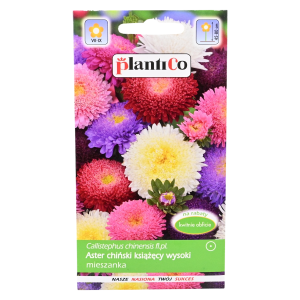 Aster chiński KSIĄŻĘCY WYSOKI MIX - na kwiat cięty - nasiona PlantiCo 1g