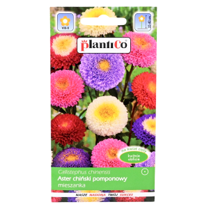 Aster chiński POMPONOWY MIX - nasiona PlantiCo 1g