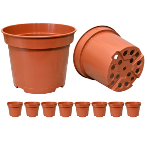 Doniczki produkcyjne 5L 23cm RS5R terakota x10 - na krzewy iglaki kwiaty