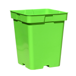 Doniczka produkcyjna kwadratowa wysoka zielona 5L 18cm HS5A plastikowa