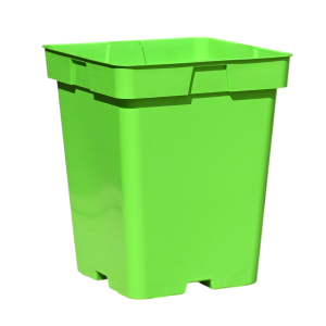 Doniczka produkcyjna kwadratowa wysoka zielona 5L 18cm HS5A plastikowa