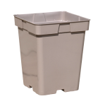 Doniczka produkcyjna kwadratowa wysoka kolor taupe 5L 18cm HS5A plastikowa