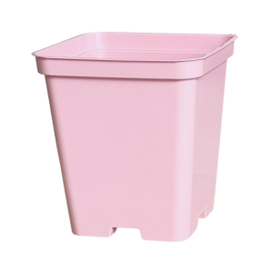 Doniczka produkcyjna kwadratowa różowa P9 9cm 0,5L S0.5D z recyklingu