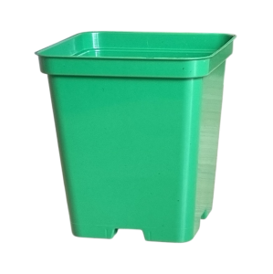 Doniczka produkcyjna kwadratowa zielona P9 9cm 0,5L S0.5D z recyklingu