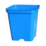 Doniczka produkcyjna kwadratowa niebieska P9 9cm 0,5L S0.5D z recyklingu