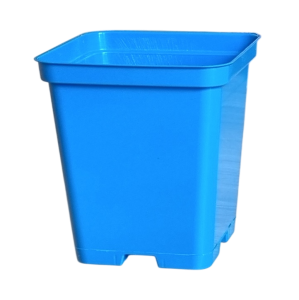 Doniczka produkcyjna kwadratowa niebieska P9 9cm 0,5L S0.5D z recyklingu