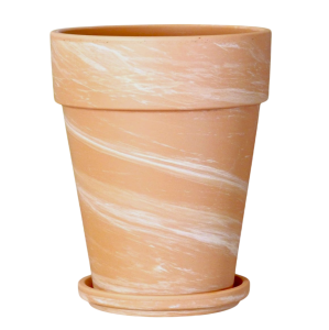 Doniczka wysoka ceramiczna gliniana PIASEK XL 26cm Z PODSTAWKĄ mrozoodporna