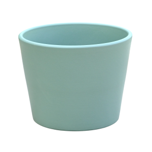 Osłonka ceramiczna PRYMULA 12cm ZIELONA SZAŁWIA - doniczka ozdobna na kwiaty
