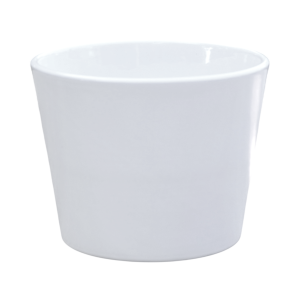 Osłonka ceramiczna PRYMULA 12cm BIAŁA - doniczka ozdobna na kwiaty