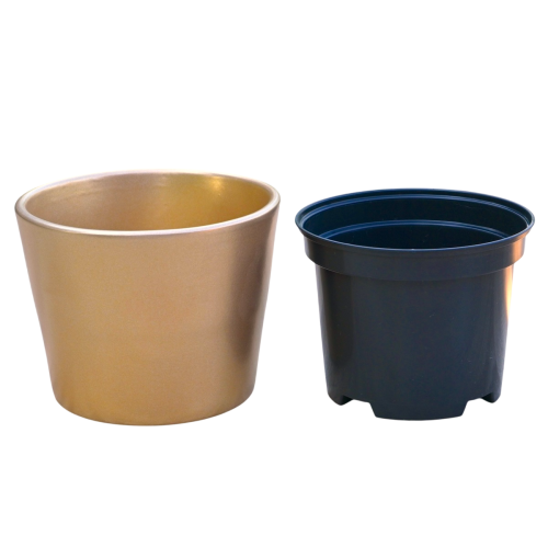Doniczka Prymula 12cm złota z wkładem - 1.png