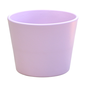 Osłonka ceramiczna PRYMULA 12cm RÓŻOWA JASNA MATOWA - doniczka ozdobna