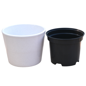 Doniczka ceramiczna PRYMULA 12cm KASZMIR LAZUR - osłonka z wkładem