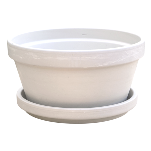 Donica ceramiczna gliniana Misa K Granit 27cm z podstawką - z terakoty