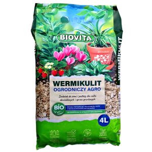 Wermikulit ogrodniczy Biovita 4L - naturalne podłoże do roślin, spulchniacz