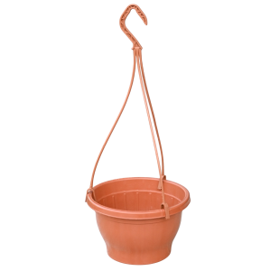 Doniczka wisząca 21cm 2,5L terakota z uchwytem - na kwiaty i truskawki