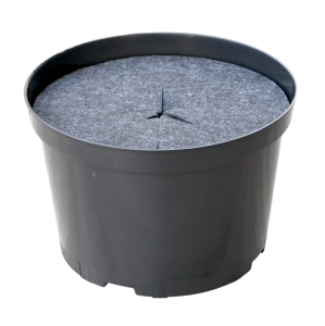 Doniczka produkcyjna okrągła niska 7,5L 27cm z osłoną filcową ściółkującą