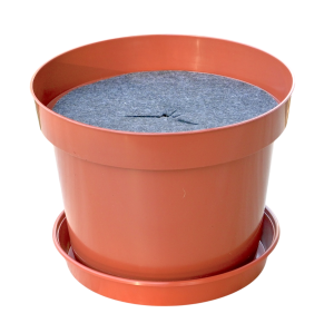 Doniczka produkcyjna RS10TC 10L 28cm terakota okrągła z podstawką i ściółką