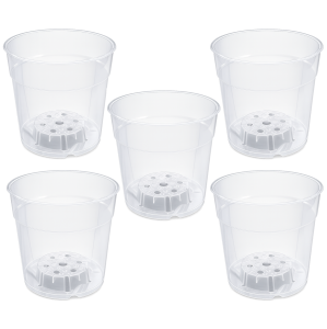 Doniczki do storczyków przeźroczyste 11,5 cm 0,7L x 5 -  wkłady do osłonek