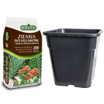 Zestaw do uprawy iglaków - doniczka 18L 30cm HS18 + ziemia Biovita 20L