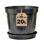 Doniczka plastikowa z podstawką 20L 35cm RS20 - do choinki drzewek krzewów