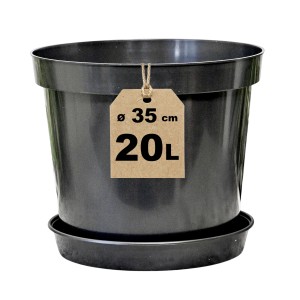 Doniczka plastikowa z podstawką 20L 35cm RS20 - do choinki drzewek krzewów