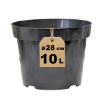 Doniczka plastikowa 10L 28cm RS10 na pomidory choinkę iglaki tuje hortensje